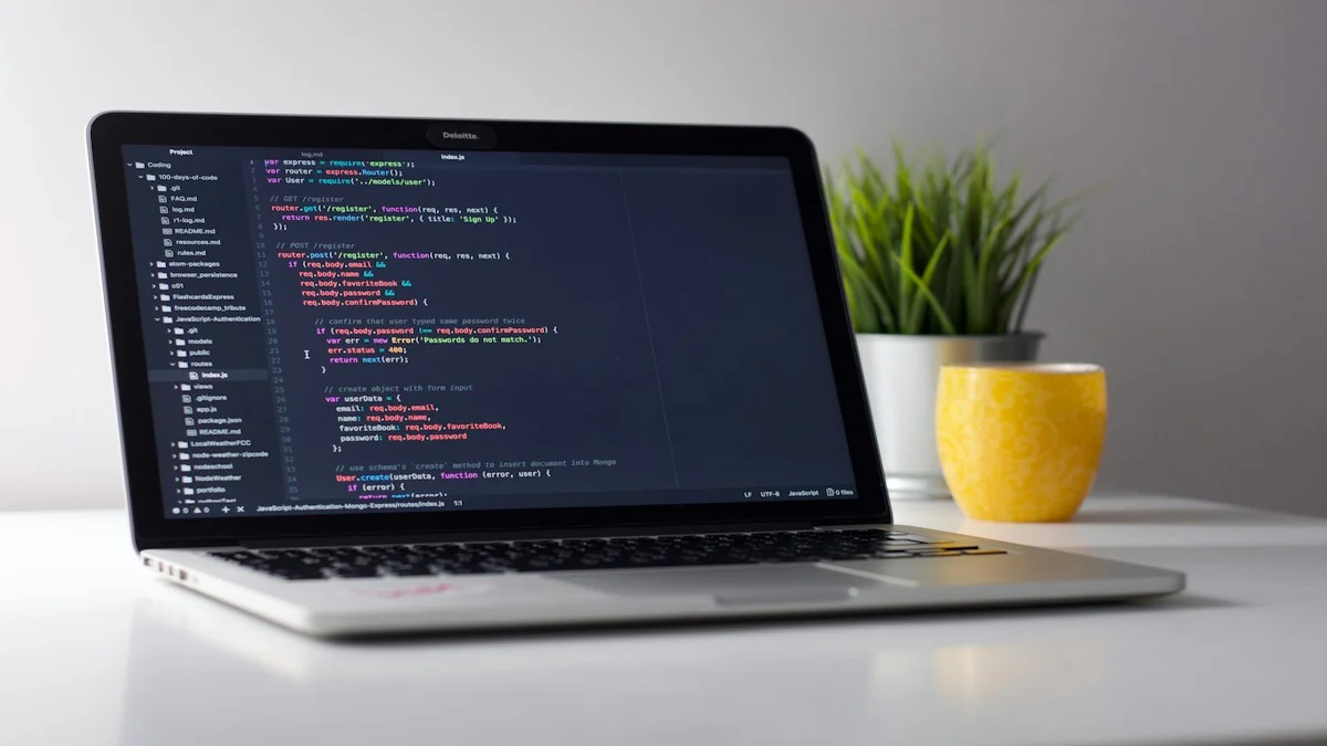 Developer laptop screen editing decoupled Headless CMS content models