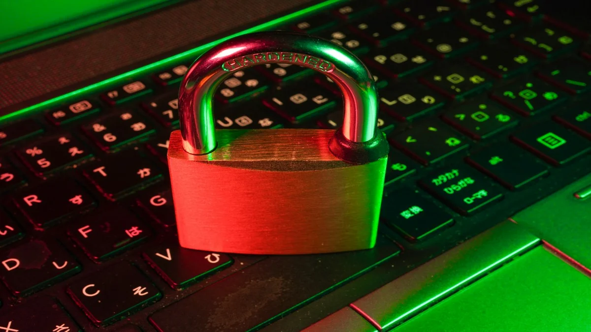 WordPress cybersecurity lock and digital shield defense protecting database